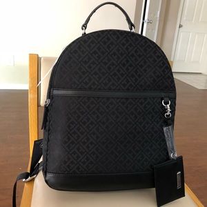 Tommy Hilfiger Black Jacquard Backback